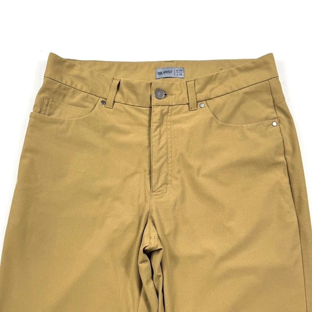 VRST Limitless Men 31X32 (31X30) Camel‎ Athletic Performance 5 Pocket Stretch